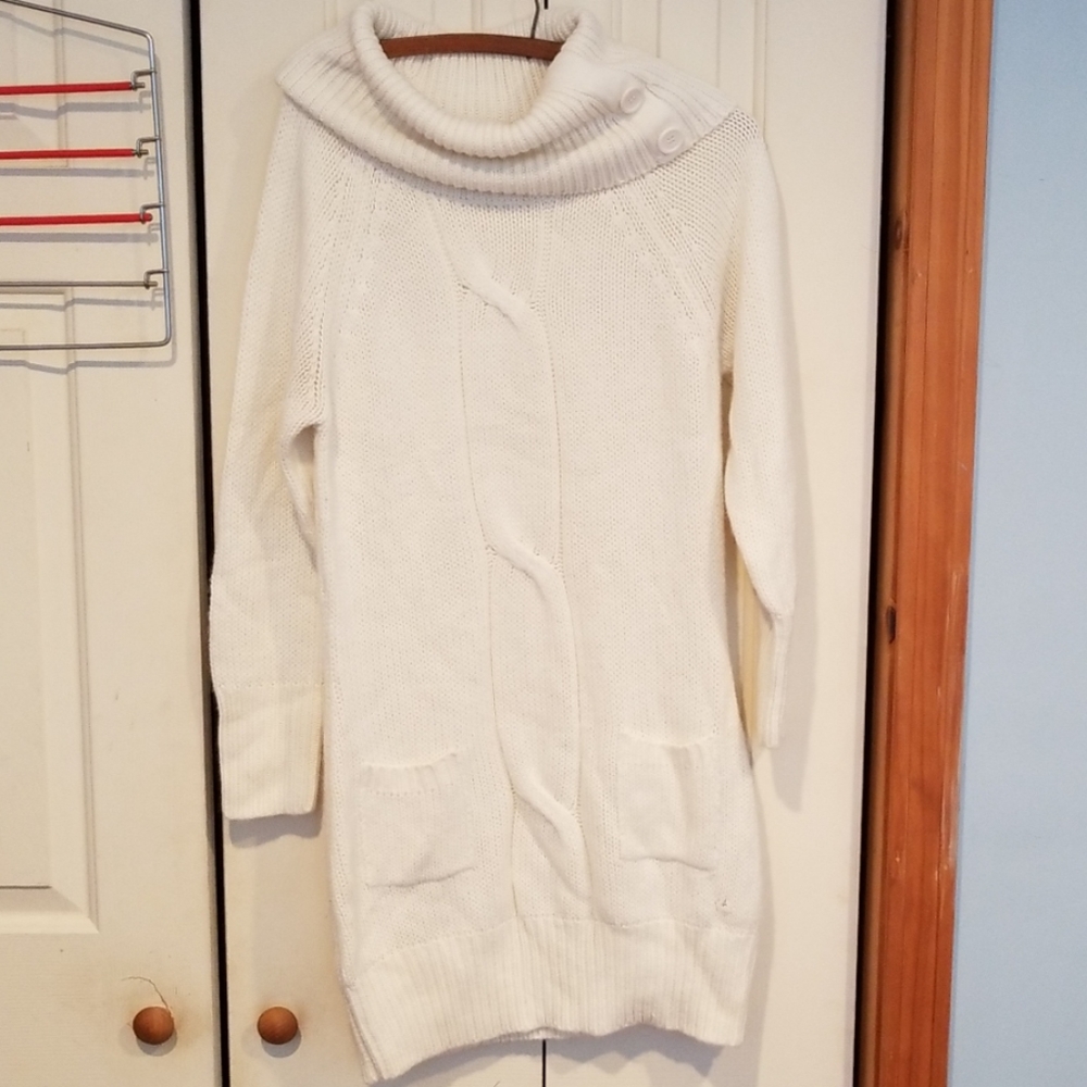 White heavyweight sweater dress